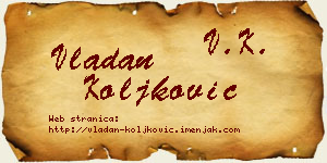 Vladan Koljković vizit kartica
